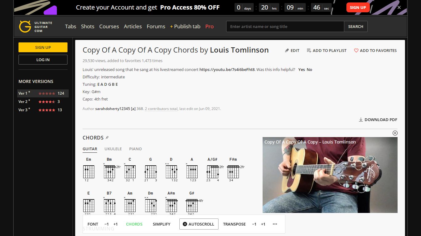 Copy Of A Copy Of A Copy Chords - Ultimate Guitar