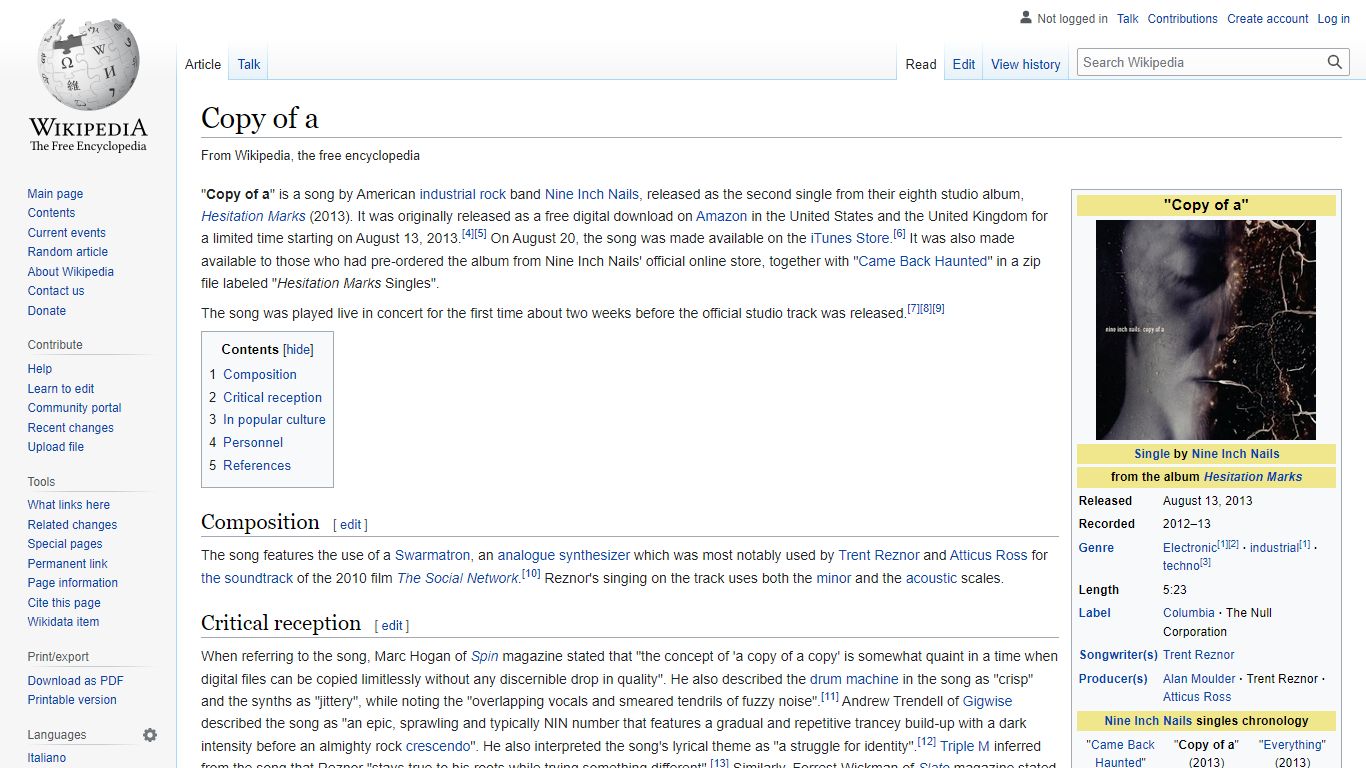 Copy of a - Wikipedia